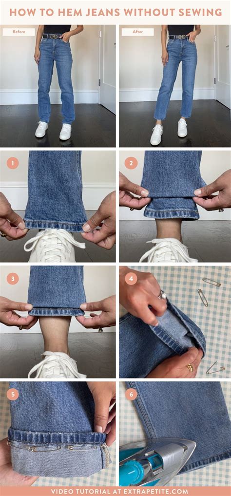 Tutorial how to hem jeans without sewing – Artofit