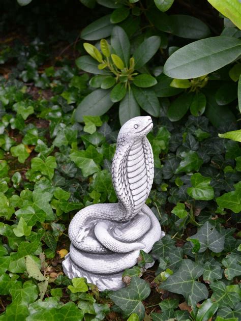 King cobra statue small snake statue stone snake figurine | Etsy