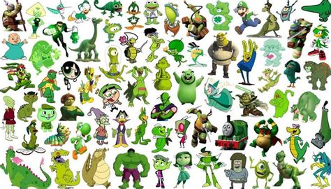 Click the Green Cartoon Characters Quiz - By ddd62291 | Green ...