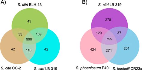 Numbers of shared and genome-specific homologous gene clusters. The... | Download Scientific Diagram