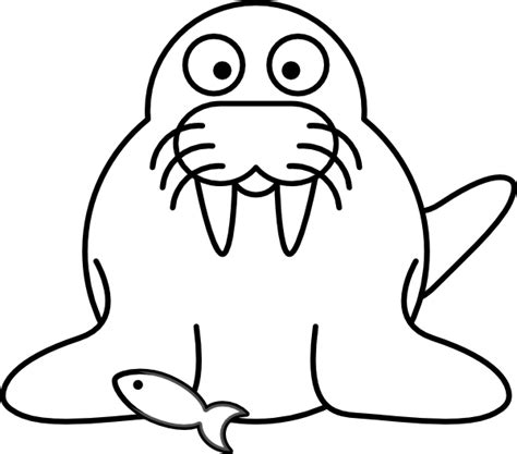 Walrus Outline Clip Art at Clker.com - vector clip art online, royalty free & public domain