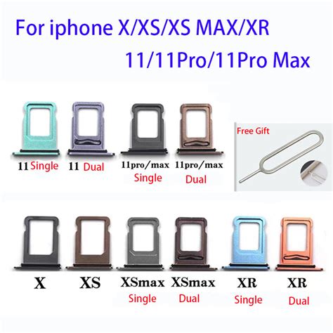 Dual / Single SIM card tray For iphone 11/ 11pro /11pro max/X/XS/XS Max ...