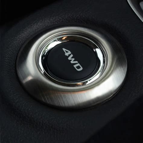 Car styling, Stainless 4WD Button Decorative Cover Trim Fit for ...