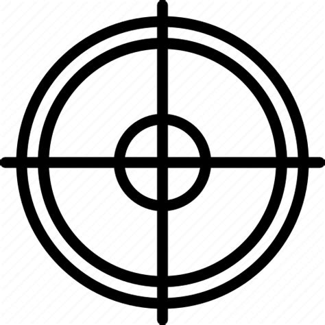 Crosshair, outline, target, weapon, weaponry icon - Download on Iconfinder