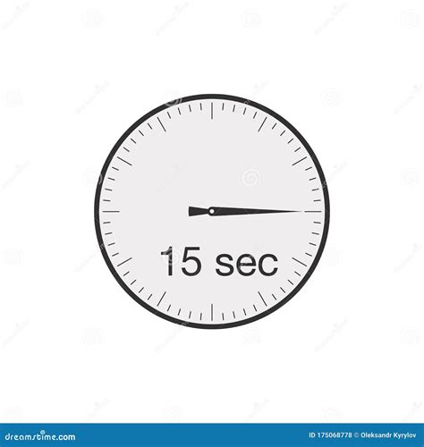 Simple 15 Seconds or 15 Minutes Timer. Stock Vector Illustration ...