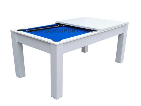 Luxury White and Blue Pool Table Billiard with Dining Table Top - China ...