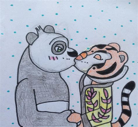 Po and Tigress kiss by dragonpriness on DeviantArt