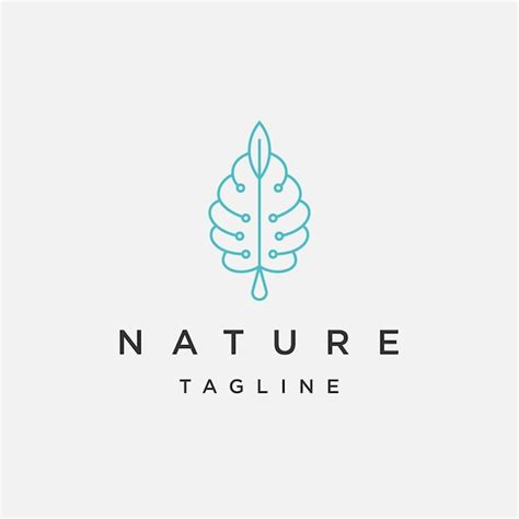 Premium Vector | Nature leaf line logo icon design template flat vector