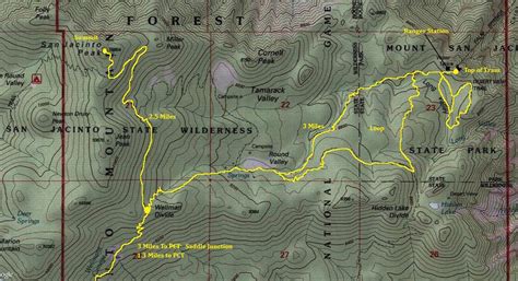 San Jacinto Peak Hiking Information And Map