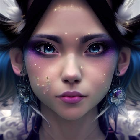 Epic close-up anime style portrait of an ethereal | Midjourney