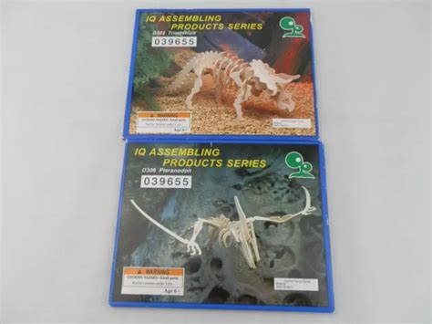 DINOSAUR SELF BUILD Wooden Model Kit Triceratops Pteranodon 2 Pack 5yrs+ EUR 5,63 - PicClick FR