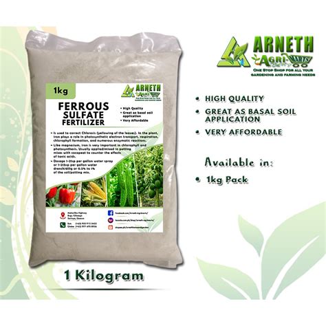 FERROUS SULFATE IRON DEFICIENCY CORRECTOR IN PLANTS 1KG | Shopee Philippines