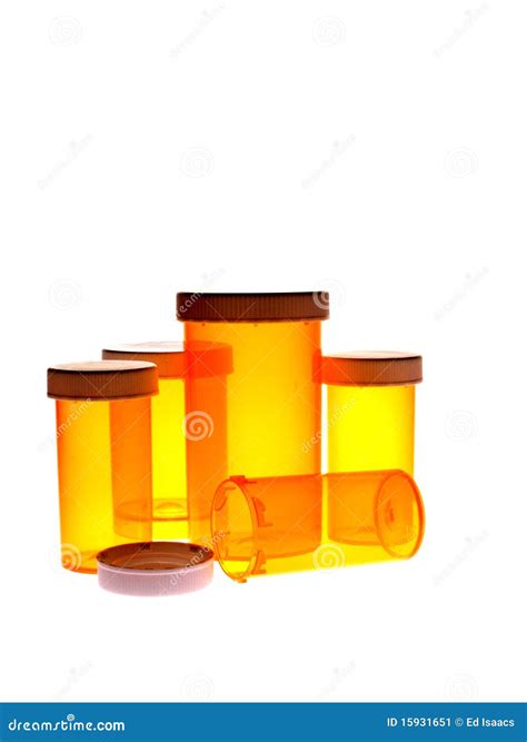 Empty Pill Bottles stock image. Image of caps, swallow - 15931651