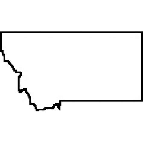 Blank Map of Montana | Teacher State of Montana Outline Map Rubber ...