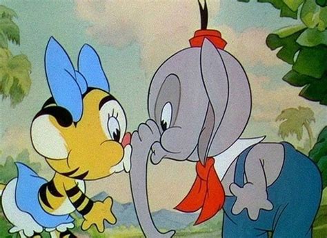 Elmer Elephant and Tillie Tiger kiss!:) | Classic cartoons, Really cool drawings, Cartoon movies