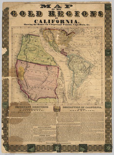 1849 California Gold Rush Map