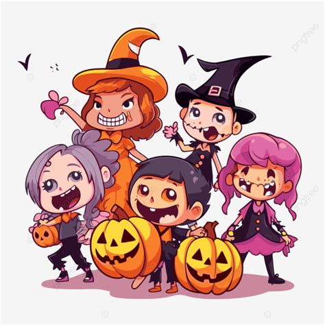 Halloween Party Clipart Halloween Halloween Cartoon Children With ...