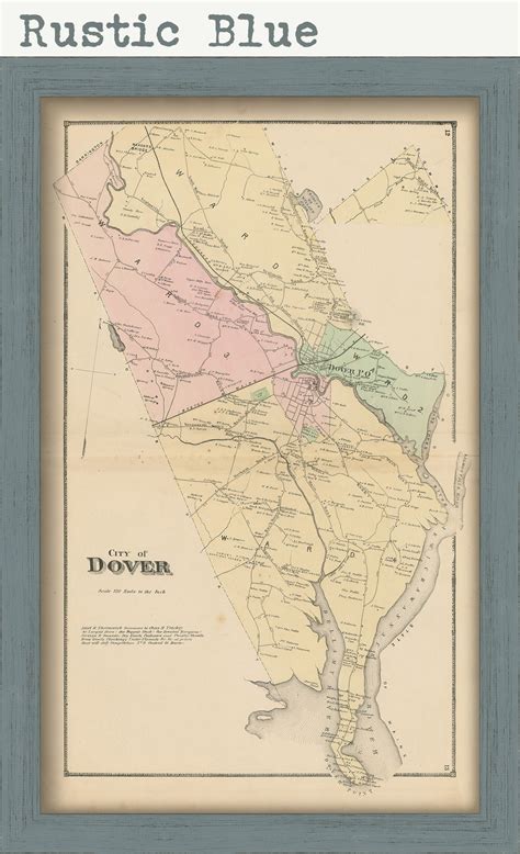 City of DOVER, New Hampshire 1871 Map, Replica or GENUINE ORIGINAL