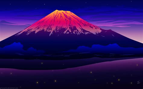 Sunset at Mt. Fuji - no bamboo by MissNysha on DeviantArt