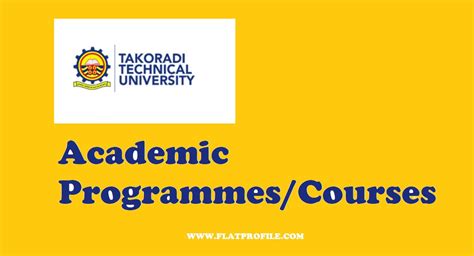 Takoradi Technical University Courses/Programmes