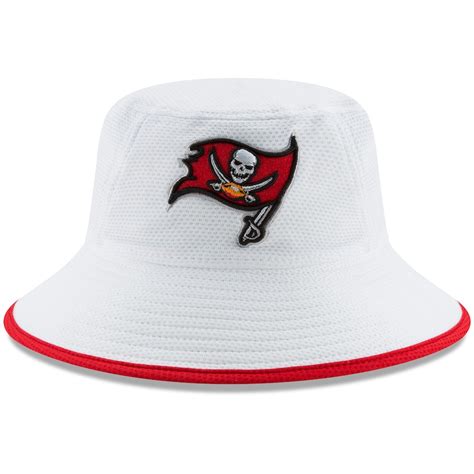 Men's New Era White Tampa Bay Buccaneers Team Bucket 3 Hat