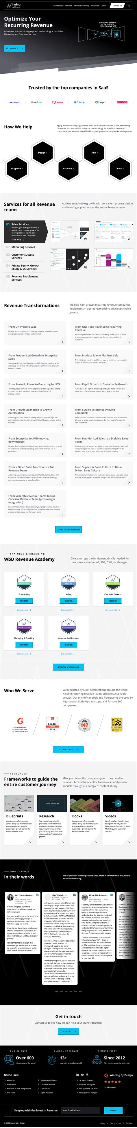 Winning by Design, a WordPress website example by BeautifulPress