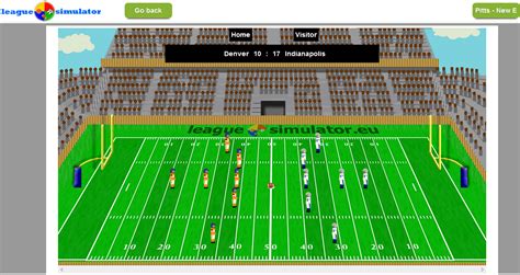 American Football League Simulation game info.