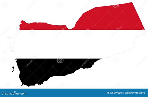 Yemen Flag and Map - Republic of Yemen Stock Vector - Illustration of ...