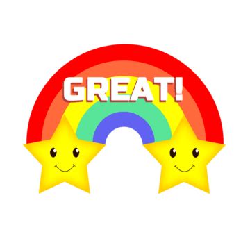 Rainbow Stars Vector, Sticker Clipart Four Stickers With A Rainbow Star Cartoon, Sticker ...