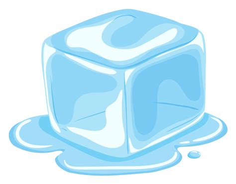 Piece of ice cube melting 295927 Vector Art at Vecteezy