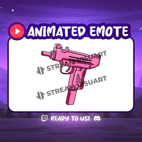 Animated Pink Uzi Submachine Gun Emote - Exclusive for Gamers ...