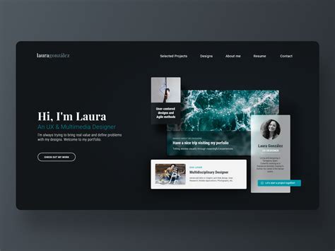 UX Designer Portfolio Website by Laura González on Dribbble