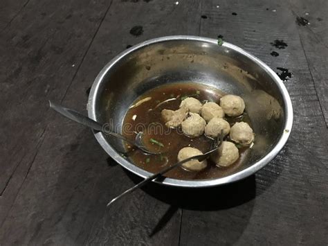 Indonesian Meatball Bakso Noodle with Sweet Soy Sauce with Green Onion ...