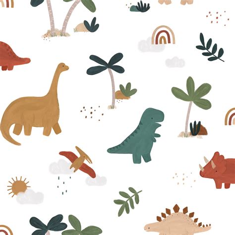 Dinosaurs Wallpaper In Monochrome | Silk Interiors Wallpaper Australia