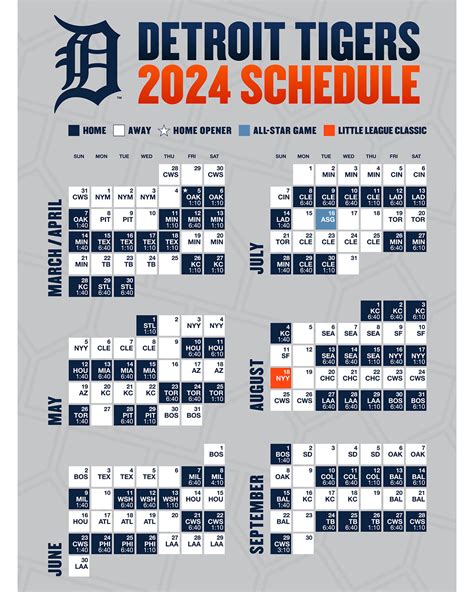 Detroit Tigers Schedule 2024 Printable - Kiah Selene