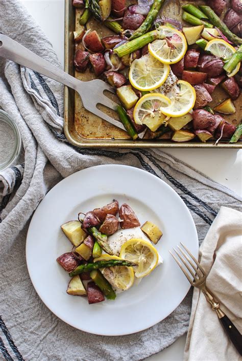 Baked Cod with Potatoes and Asparagus - Bev Cooks