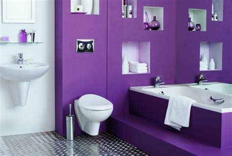 Salle de bain mauve 5. | Purple bathrooms, Bathroom color schemes, Purple home decor