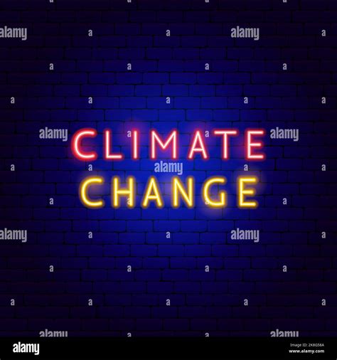 Climate Change Neon Text Stock Vector Image & Art - Alamy