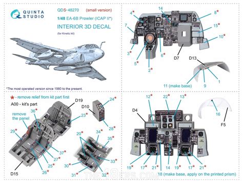 EA-6B Prowler (ICAP II) 3D-Printed & coloured Interior on decal paper ...