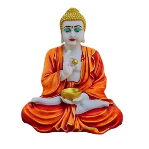 Orange and White Handmade FRP Buddha Statue, For Decoration, Size/Dimension: 26inch at Rs 999 in ...