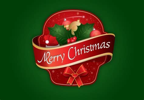 Merry Christmas Label logo - Download Free Vector Art, Stock Graphics & Images