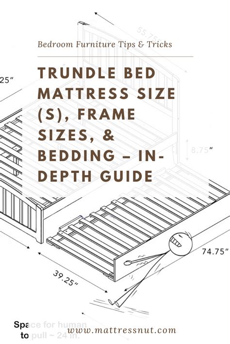 Trundle Bed Mattress Sizes, Frame Sizes, & Bedding - 5 pages of Q&A | Trundle bed mattress, Bed ...