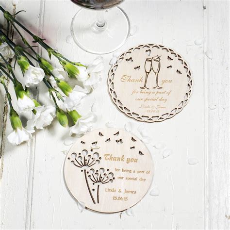 Personalised Wedding Coasters By Natural Gift Store