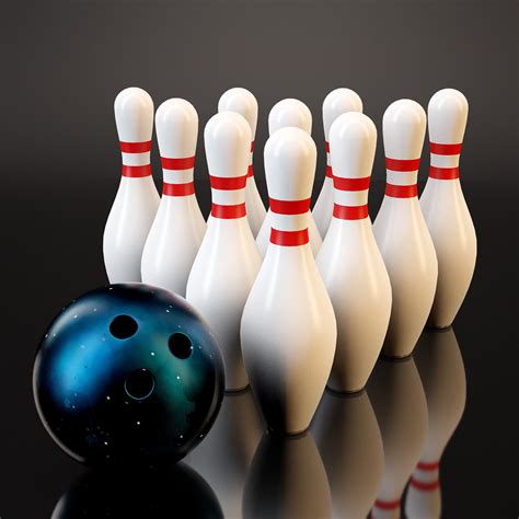 bowling ball pins 3d max