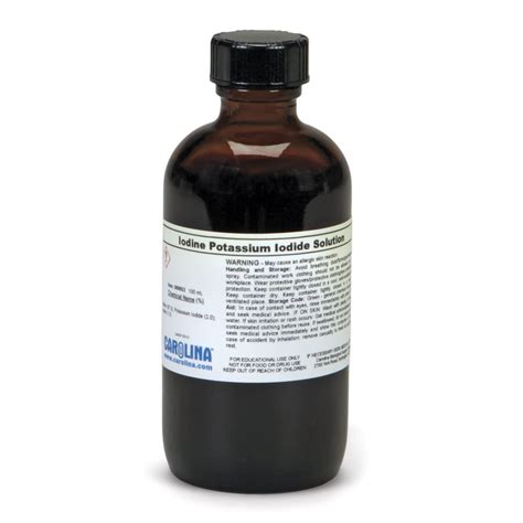 Iodine-Potassium Iodide Solution, Laboratory Grade, 100 mL | Carolina.com