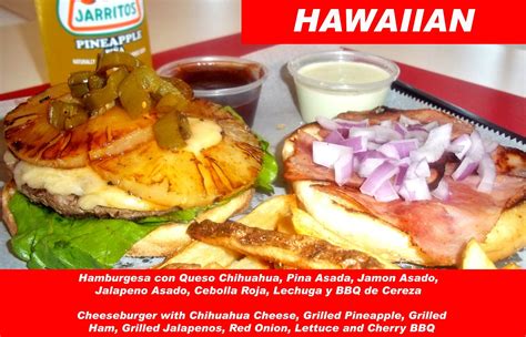 Hawaiian Burger http://www.facebook.com/pacoschicago | Grilled ham, Grilled pineapple, Hawaiian ...
