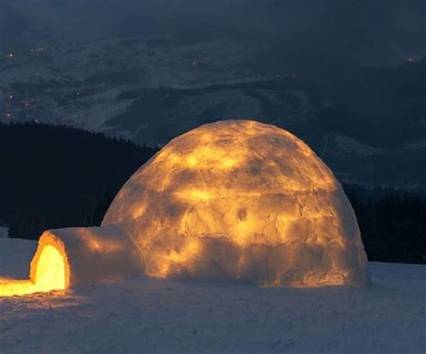 This is what an Igloo looks like when you build a fire inside. The fire inside melts the inner ...