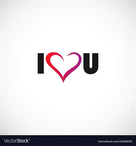 I love you logo Royalty Free Vector Image - VectorStock