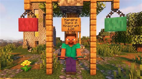 How to craft and use hanging signs in Minecraft 1.20 update