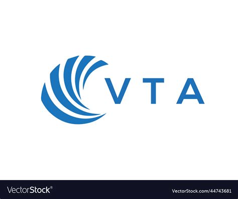 Vta letter logo design on white background Vector Image